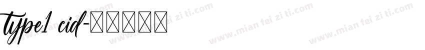 type1 cid字体转换